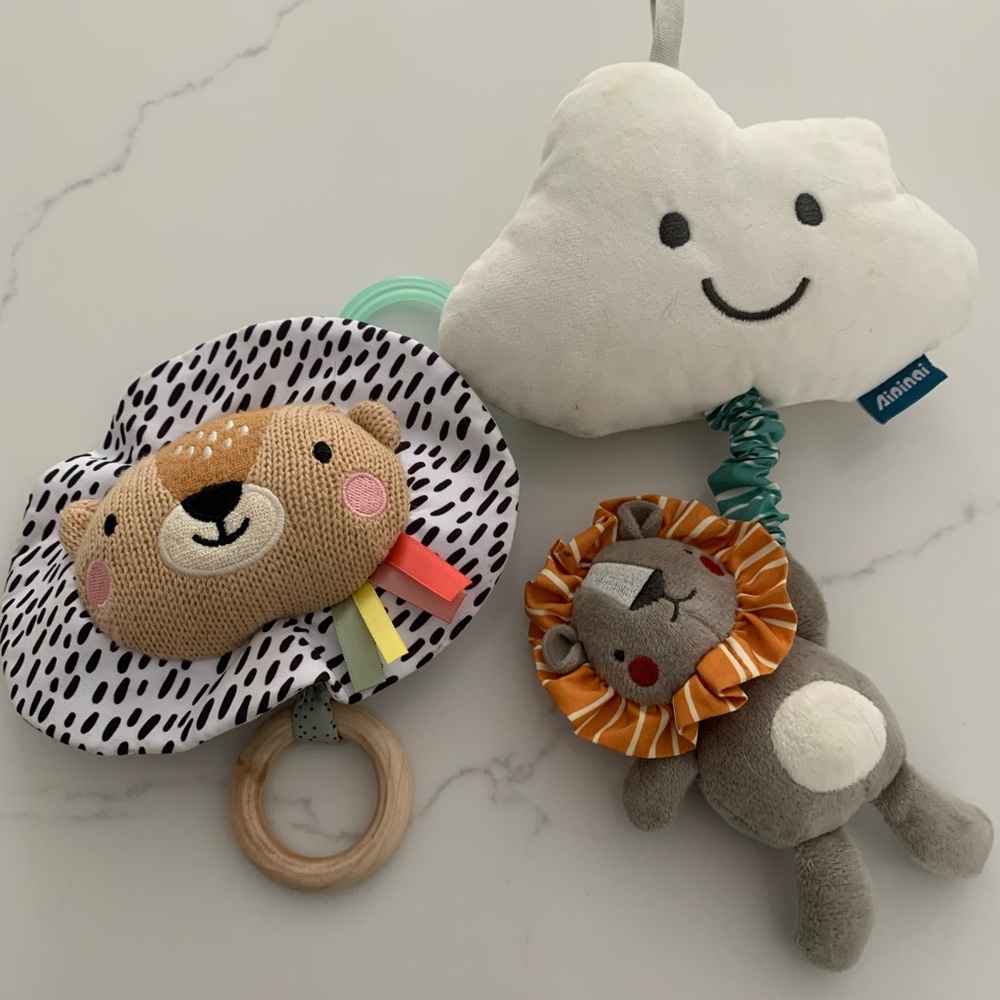 Taf Toys Soothing Musical Pulldown Toy with Multi-Textures Bundle of 2